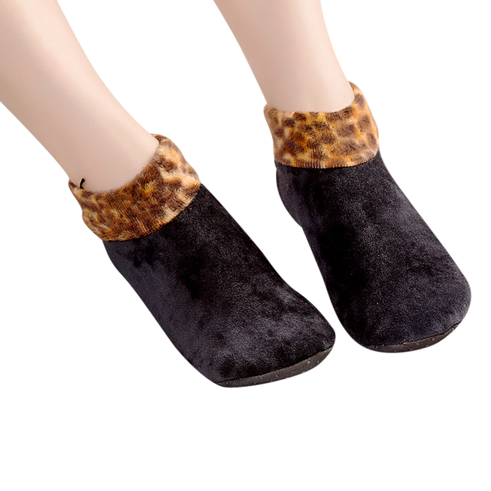 MEZZALL Toddler Kids Boys Girls Winter Warm Cartoon Lined Leopard Non- Home Indoor Thermal Socks Stylish, 4-7 Years